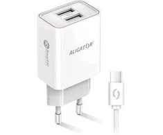 Aligator Smart tinklo įkroviklis 2.4A USB-C baltas