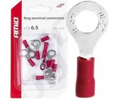 Jungtys, gnybtai, kilpelės, 6,5 mm, 10 vnt., amio-03078