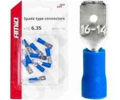 Izoliuoti plokščii kištukai 6,35 mm, 1,5–2,5 mm², 15a, 10 vnt. amio-03070