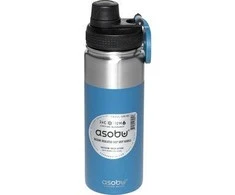 Asobu - Alpine Flask - izoliuotas nerūdijančio plieno lauko butelis 530ml mėlynas