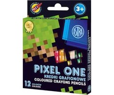 Astra Pixel One vaško kreidelės, 12 spalvų