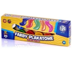Astra plakatas dažai 12 spalvų 20ml (83114901)