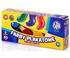 Plakatų dažai 8 spalvos 20 ml ASTRA 83112903
