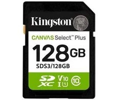 „Kingston Technology“ 128 GB SDXC Canvas Select Plus Gen3 150 MB/s C10 UHS-I U1 V10 atminties kortelė
