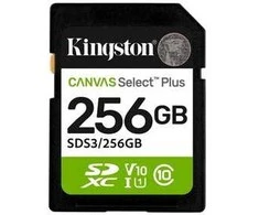 Atminties kortelė Kingston Technology 256GB SDXC Canvas Select Plus Gen3 150MB/s C10 UHS-I U1 V10