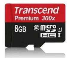 Karta Transcend Premium Micro SDHC 8 GB 10 klasės UHS-I/U1 (TS8GUSDCU1)