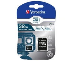 Atminties kortelė Verbatim Micro SDHC Pro 32GB + Adaptér