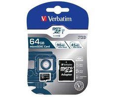 Atminties kortelė Verbatim Micro SDXC Pro 64GB + Adaptér