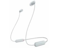 Belaidės į ausį įdedamos ausinės Sony WI-C100, Baltos