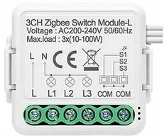 Išmanusis jungiklio modulis ZigBee Avatto N-LZWSM01-3 Nėra neutralaus TUYA