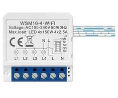 Smart Switch modulis WiFi Avatto WSM16-W4 TUYA