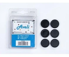 Aveli magnet set, 6pcs, juodas
