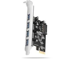 AXAGON PCEU-430RS PCIe kortelė - 4x USB 5Gbps prievadas, SATA maitinimas, Renesas PD720201, SP