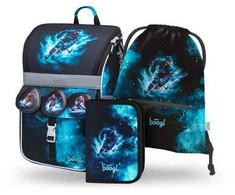 Baagl ergonomiškas mokyklinė kuprinė vaikams, 18 l, poliesteris, komplektas Zippy Set 3