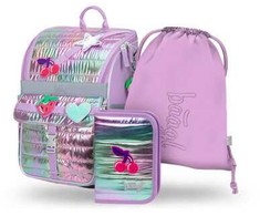 Baagl mokyklinės kuprinės komplektas vaikams, ergonomiška, 18 l, lavandinės spalvos, Zippy Set 3