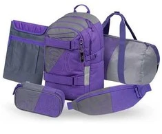 Baagl ergonomiškas mokyklinės kuprinės rinkinys su sportiniu krepšiu, 25 l, A-36459