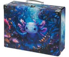 BAAGL Sulankstomas Axolotl mokyklinis lagaminas su furnitūra