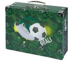 BAAGL Składana dėklas szkolna Futbolo kamuolys su okuciami Presco Group
