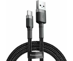 Baseus CATKLF-AG1 Kabelis USB-A (M) - USB-C (M) 0.5 m juoda