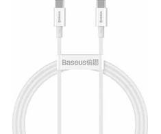 Baseus CATYS-B02 Kabelis USB-C (M) - USB-C (M) 1 m bílá