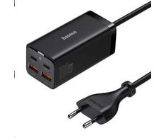 Baseus GaN3 Pro greitas universalus įkroviklis GaN 2 x C tipo USB / 2x USB 100W PD3.0, QC4.0+, AFC, juodas (CCGP000101)