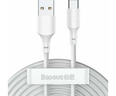 Baseus TZCATZJ-02 Sada kabelů USB-A (M) - USB-C (M) 1.5 m bílá