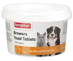 Vitaminizuotas maisto papildas: „Beaphar“ alaus mielių tabletės su česnaku, 250 g.