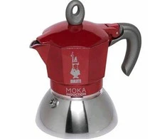 Kavinukas Bialetti Moka Induction 2TZ (100ml), raudonas