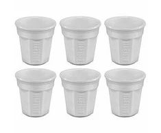 Kavos Puodelių Rinkinys - Bialetti Bicchierini 6x 60 Ml Balti
