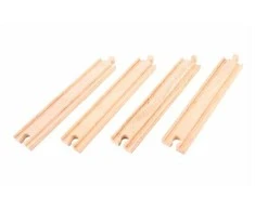 Big Jigs Bigjigs Rail Ilgi tiesūs bėgiai 21cm 4 vnt