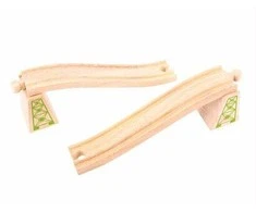 Big Jigs Bigjigs Rail viaduko bėgiai su stulpeliais 2vnt