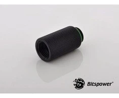 Bitspower Adapteris G1/4 inch female to G1/4 inch male – 30mm, matte juodas