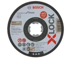 BOSCH pjovimo diskas PRO nerūdijančiam plienui ir metalui, 115 × 1,6 × 22,23 mm, X-Lock, tiesus (2.608.619.362)