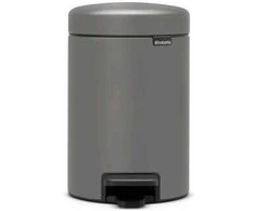Brabantia Šiukšlių dėžė 3L su pamina NewIcon, mineral concrete pilkas