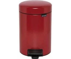 Brabantia „NewIcon“ šiukšliadėžė su pedalu, 3 l, aistros raudonumo