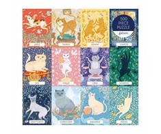 Dėlionė Bookshop Cat Zodiac 500 Piece Puzzle