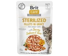 BRIT Care Cat Sterilized lašiša&Tuna Pouch – šlapias kačių maistas – 85 g