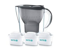 BRITA vandens filtravimo ąsotis „Marella“ grafito spalvos + 3 kasetės