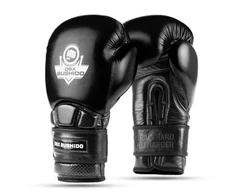 BUSHIDO Warrior RAUDONOS natūralios odos bokso pirštinės