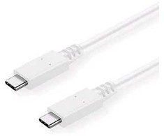 USB kabelis C-Tech C-TECH kabelis USB 3.2, Type-C (CM/CM), PD 100W, 20Gbps, 1m, baltas