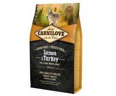 Carni Love Šunų Maistas - Carni Love Lašiša ir Kalakutas Suaugusių Didelių Veislių 4kg Be Glitimo