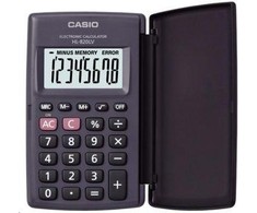 Casio Kalkulator HL 820LV BK, juoda, kieszonkowy, 8 miejsc