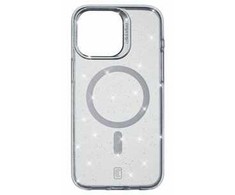 Dėklas Cellular Line Cellularline Sparkle Mag - Apple iPhone 15 Pro MagSafe Case Transparent