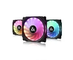 CHIEFTEC 120x120x25mm NOVA RGB ventiliatorių rinkinys iš 3