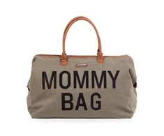 CHILDHOME DIDELIS MAMOS REIKMENŲ KREPŠYS MOMMY BAG, CANVAS - KHAKI