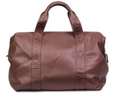 CHILDHOME DIDELIS MAMOS REIKMENŲ KREPŠYS MOMMY BAG, SIGNATURE - VEGAN LEATHER - DARK BROWN