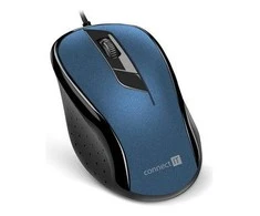 „Connect IT CMO-1200-BL“ pelė, dešinė, USB A tipo, optinė, 1000 DPI