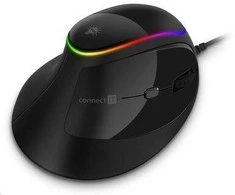 CONNECT IT GAME FOR HEALTH ergonomiška vertikali pelė, su laidu, juoda