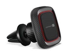 Connect IT InCarz 4Strong360 CARBON universalus magnetinis automobilinis laikiklis, 4 magnetai, raudonas