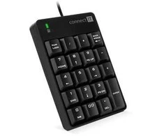 Klaviatūra Connect IT CONNECT IT NumCALC su laidu klaviatūra numeryczna JUODA
